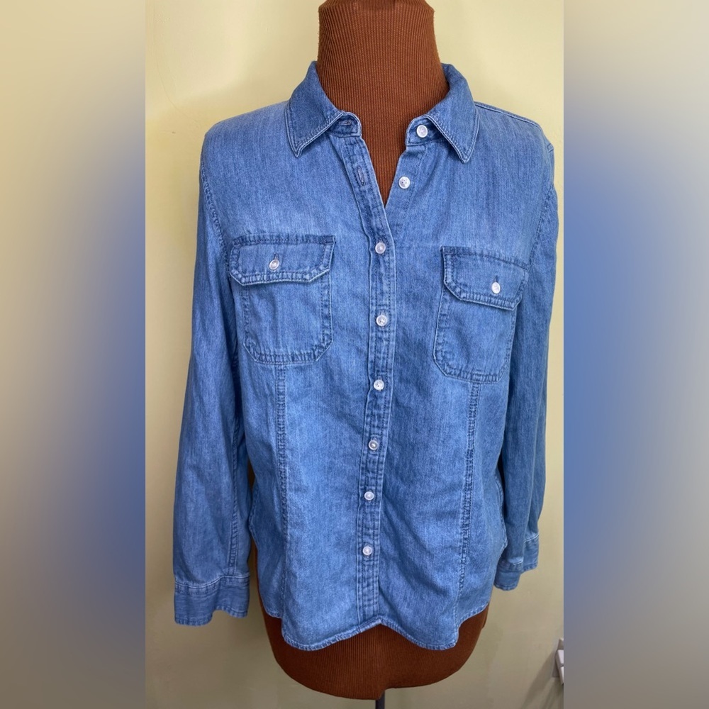 Talbots Blue Button Down Shirt
